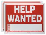 Help Wanted Sign 2 Pack S-20
