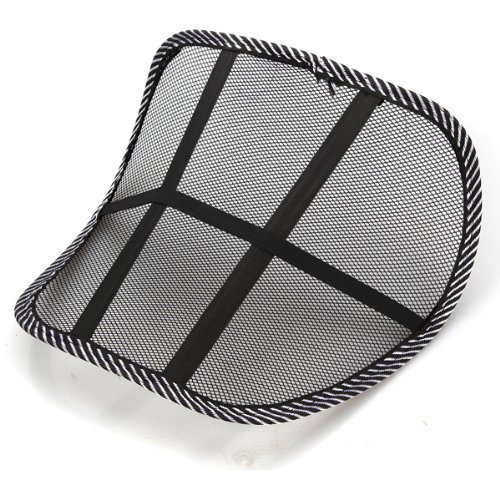 DLUX Set Of Practical Black and White Grid Air Flow Breathable Office & Seat Posture Lumbar Support Mesh