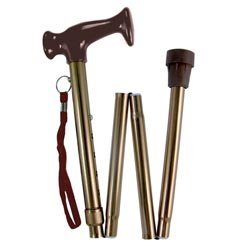 Adjustable Folding Cane- Copper - 32-3/4" x 5" x 1-1/2" [Health and Beauty]