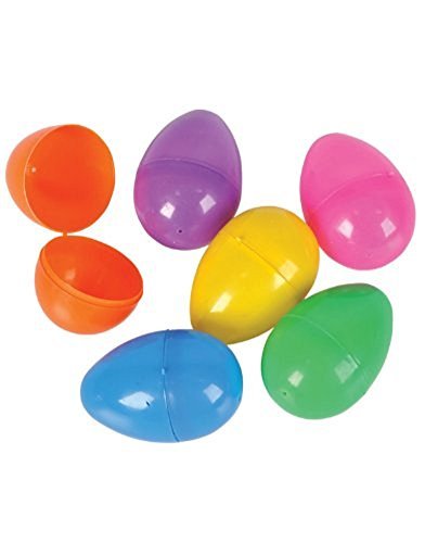 Assorted Hinged Plastic Easter Eggs - 100 Cnt - Color May Vary