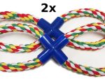 DLUX Set of 2, Figure Eight Tug-O-Rope Durable 13" Pet Toy