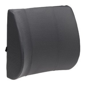 DLUX Seat Cushion Memory Foam Back Support With Straps (Black)