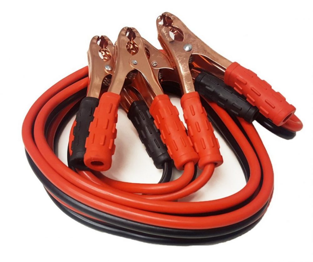 Jumper Cables No Tangle Booster 12 Foot Long, 10 Gauge, 200 Amp, With Free Travel Carrying Case